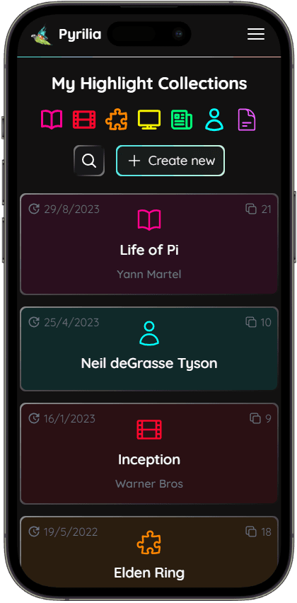 Pyrilia app screenshot